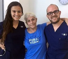 Polli Murphy leaving a patient review for Goodness Dental in Costa Rica
